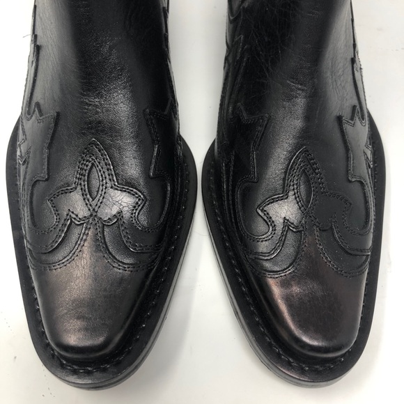 Donato Marrone Black Leather Ankle Boots Men’s 6.5 - Picture 3 of 12